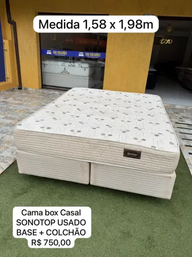 Cama Box Casal SONOTOP  USADO - ENTREGO 
