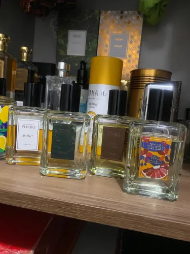 Perfume linha phebo fava Tonka, patchouli , bronze e belo pomelo