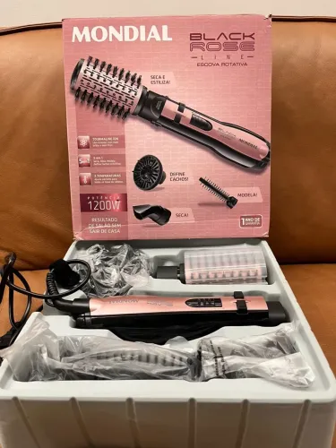 Escova Rotativa Mondial Black Rose ER-10 1200W 220V - Nova