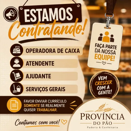 Venha fazer parte da nossa equipe!!