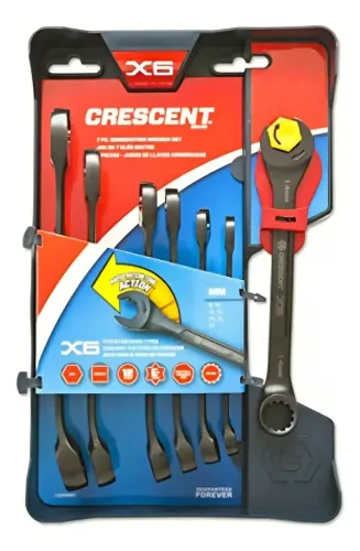 Conjunto De Chaves Combinadas Crescent Cx6rwm7 X6 Mm 7 Peças
