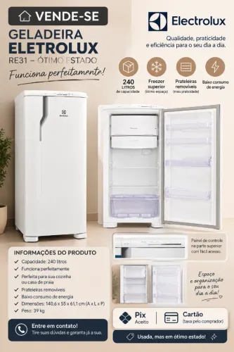 Geladeira Eletrolux 240L