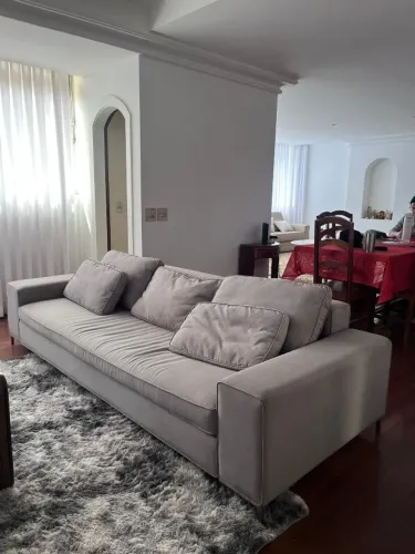 Sofá Cinza Grande e Moderno (2,70m) - Excelente Estado!
