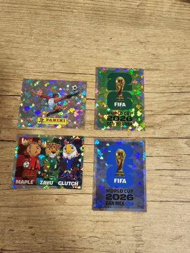 Lote Figurinhas Raras Brilhantes Copa do Mundo 2026 Panini - 00, FWC3, FWC7, FWC8