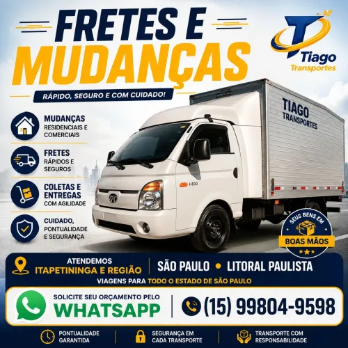 Mudanças e Fretes (Itapetininga à partir de R$230,00)