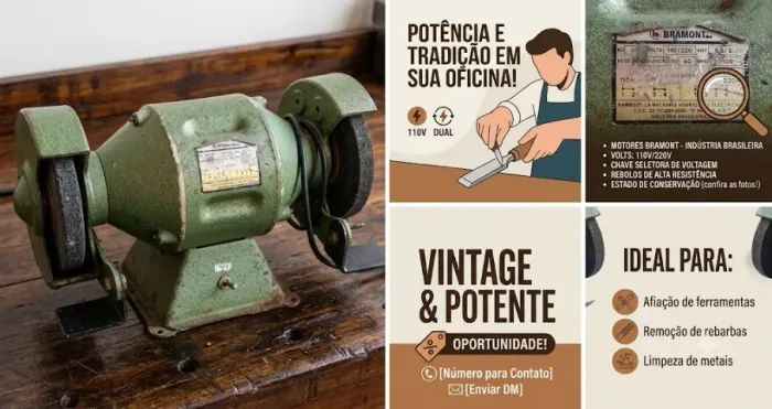 MOTOESMERIL DA MARCA BAMBOZZI 110/220V