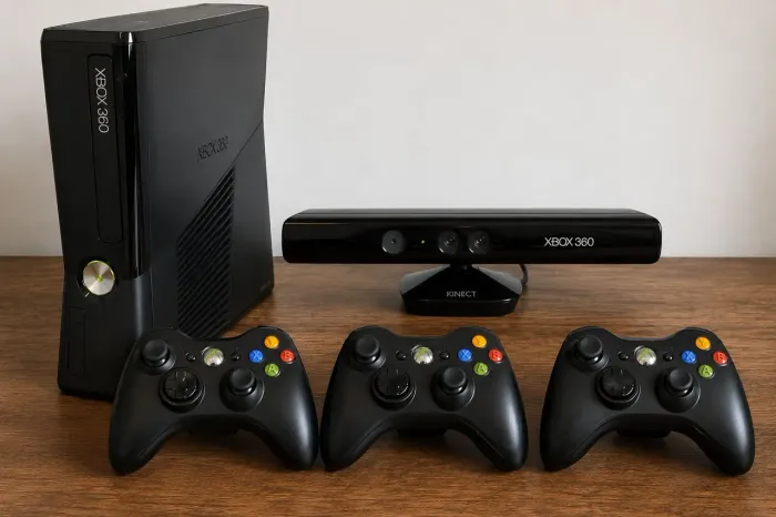 Xbox 360 desbloqueado, 3 controles,Kinect, HD de 750g com + de 50 jogos 
