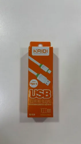 Kit 2 Cabos USB Tipo-C Original Kaidi Turbo Reforçado KD-TC30