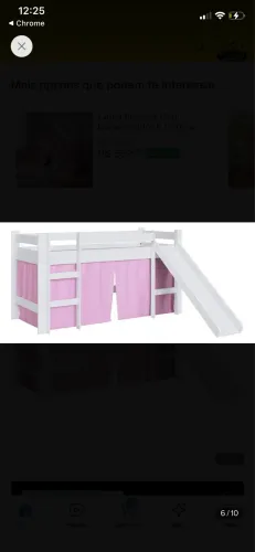 Cama infantil com escorregador 