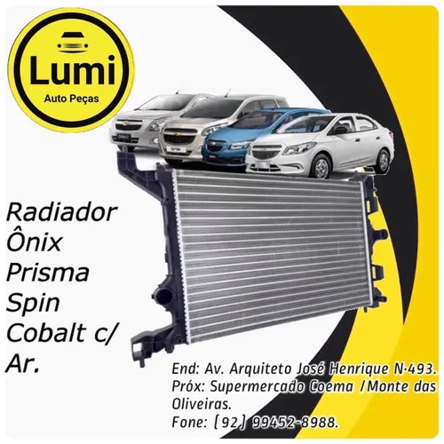Radiador Onix / Prisma / Spin / Cobalt - NOVO!!