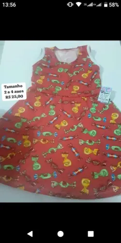 Vestidos infantis tamanho 2 4 e 6 anos