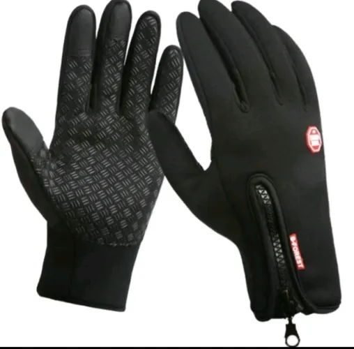 Luvas de Inverno Impermeáveis com Ziper - Tamanho M