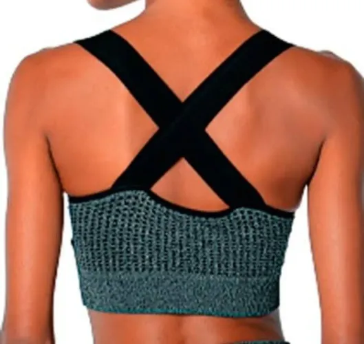 Conjunto de treino feminino - top e legging cinza
