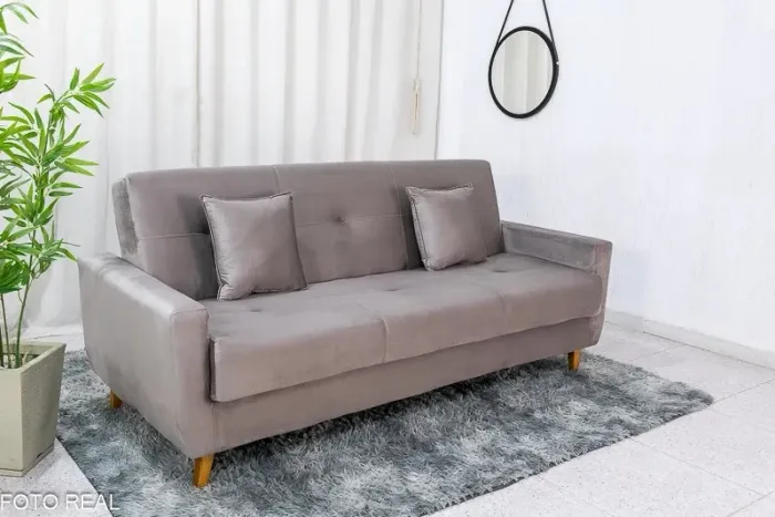 Sofá Cama Capuccino com Baú rf65