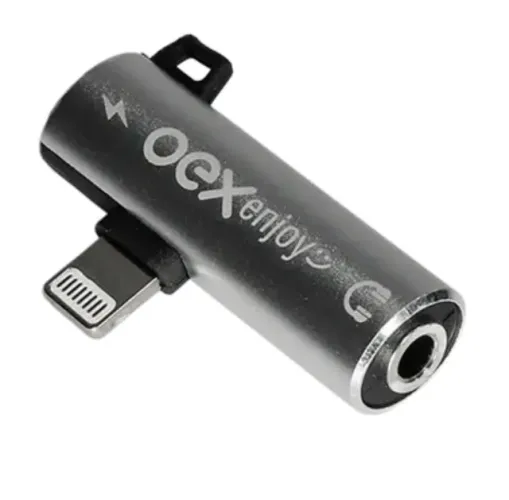 Adaptador duo Lightning + p2 para iPhones e iPad (conecte carregador + fone p2)