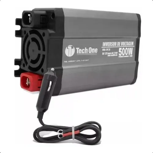 Inversor De Tensão 500w 12v P/ 110v / 220v Conector Usb Novo