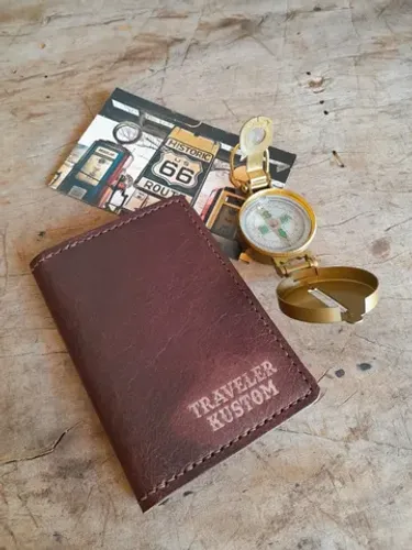 Porta passaporte artesanal