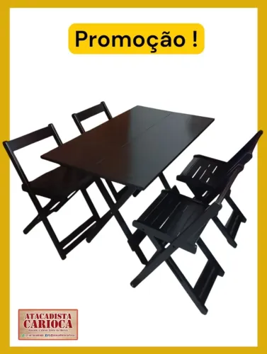Conjunto de Mesa 120X70 C/ Cadeiras