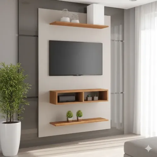 Painel Byte Off White/Mel (FRETE GRÁTIS)