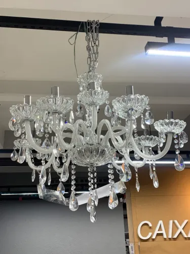 Lustre cristal NOVO na caixa - 12 lâmpadas