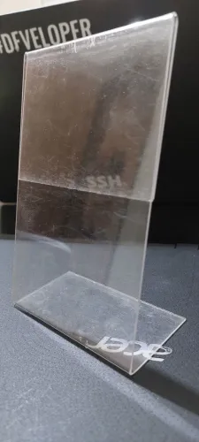 Porta documento de mesa em acrílico 
