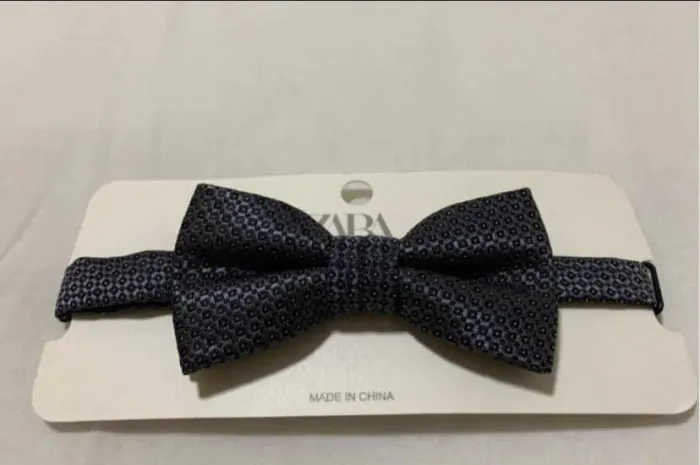 Gravata Borboleta Zara Kids Xadrez Poliéster Novo