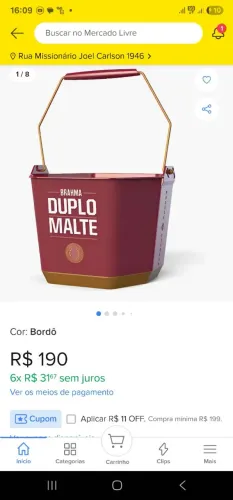 Baldes de cervejas Brahma duplo malte 10 unidades 