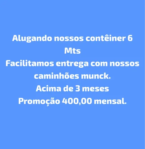 Conteiner 6 Mts almoxarifado-Alugar 