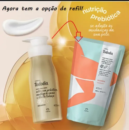 Creme para o Corpo Tododia Macadâmia 400ml - Refil