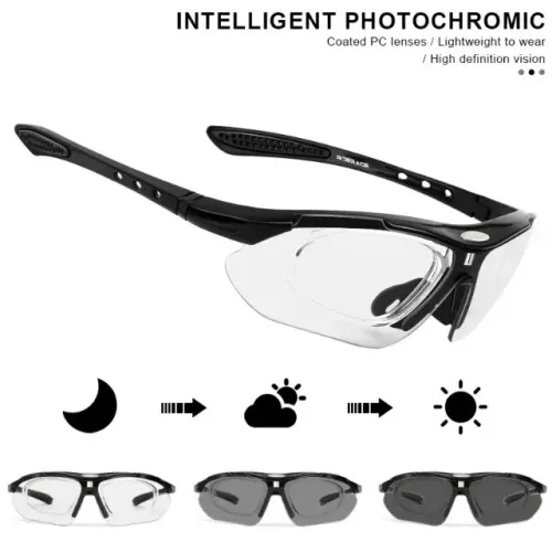 Óculos Riderace com lente fotocromática (se adapta à luminosidade ambiente)