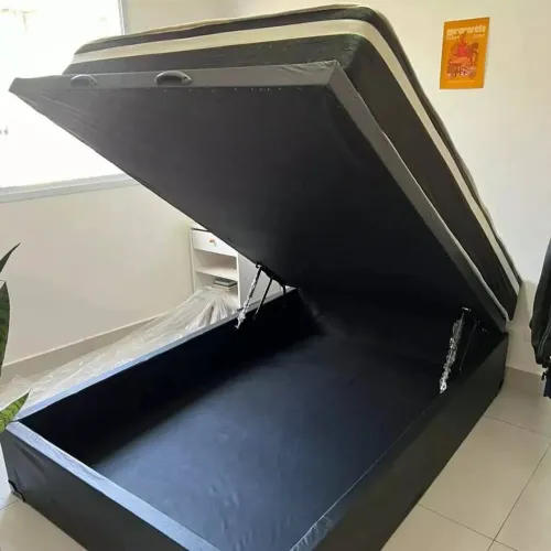 BASE BAU + COLCHÃO CASAL NOVO DE FÁBRICA D33 FRETE GRÁTIS 