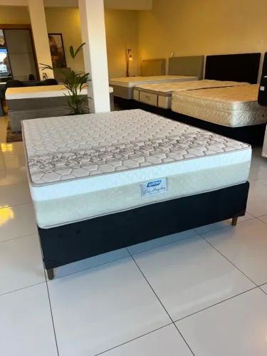 Cama Box Casal - Base Box + Colchão GAZIN LOS ANGELES NOVO Top - ENTREGAMOS
