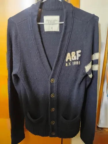 Agasalho Abercrombie & Fitch de lã Azul marinho 