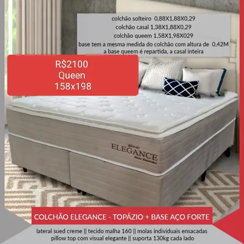Conjunto base colchão Queen