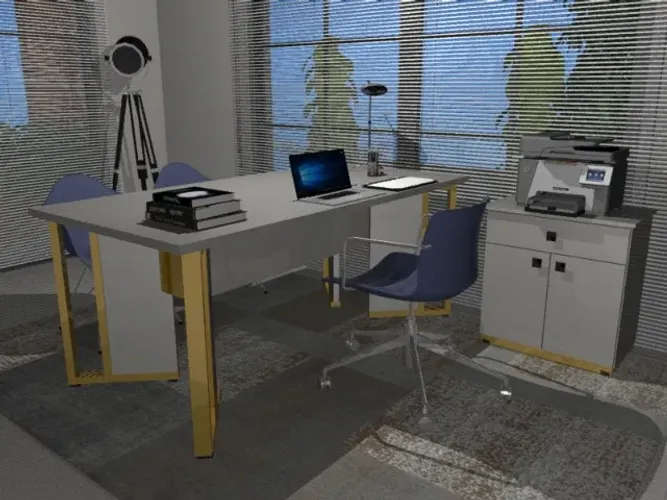 Mesa Executive Officer Gold Delluxe. com design contemporâneo, L182cm x P85cm x A74cm
