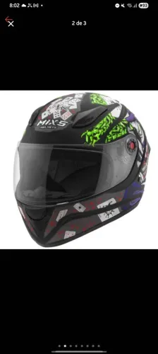 CAPACETE PROTORK MIXS FOKKER JOKER NOVO