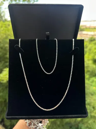 Kit corrente e pulseira Piastrine -Prata 925-  Design Clássico