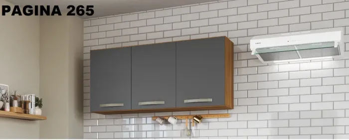 Armário de Cozinha Moderno Cinza aerio 390.00