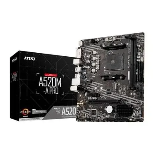 Placa Mãe A520M MSI PRO, AMD AM4, mATX, DDR4