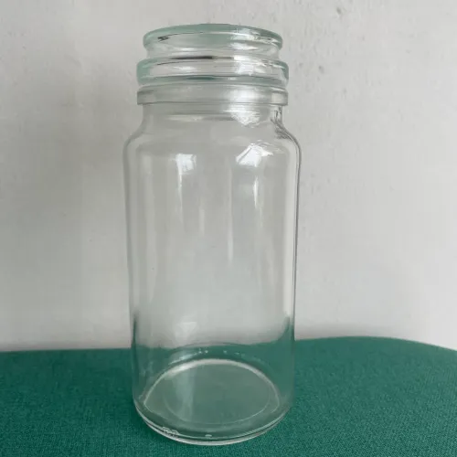 Pote de vidro 530ml tampa de vidro e fechamento pressão