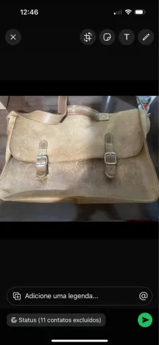 Bolsa de couro vintage