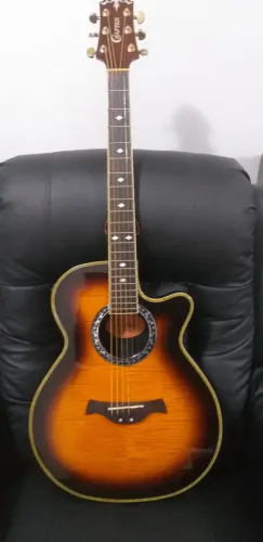 VIOLÃO CRAFTER FX-570 (Raro ,fininho tipo Godin,captacao original L.R Baggs), C.GATOR .