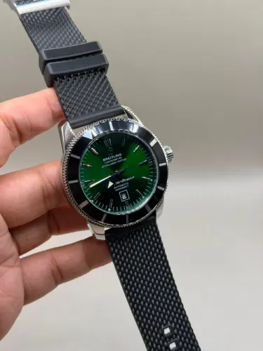 Breitling Superocean Automatic Verde 44mm Prem AAA+ Pulseira em Borracha