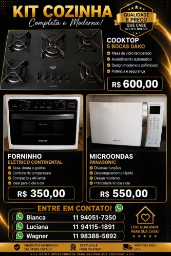 Venda Forninho elétrico | Microondas | Cooktop