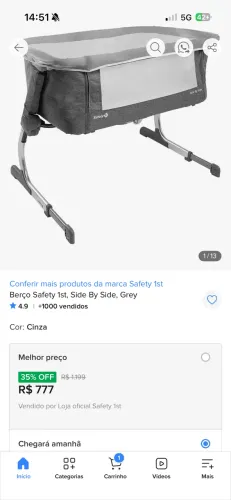 Berço acoplado 