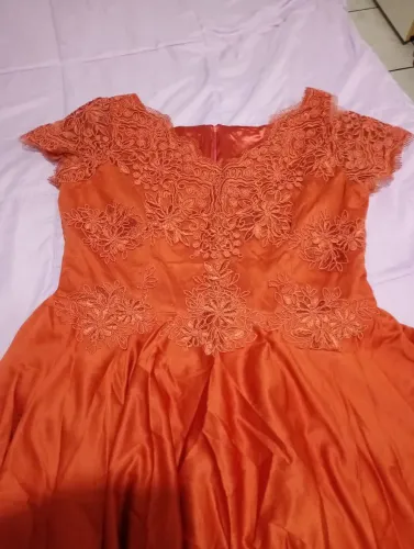 Vestido madrinha cor Terracota lindíssimo 150,00 pra sair logo
