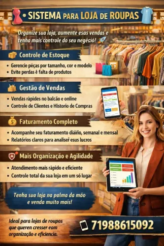 Sistema para loja de roupas