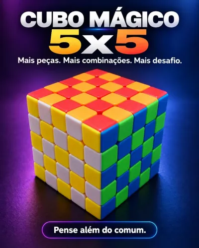 ? Cubo Mágico MoYu MeiLong 5x5 - Apenas R$ 20,00! ?