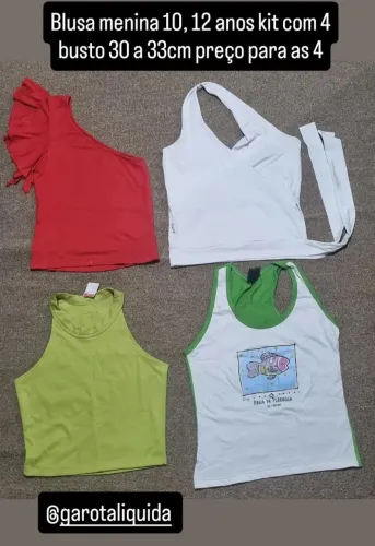 Blusa menina 10 a 12 anos infantil