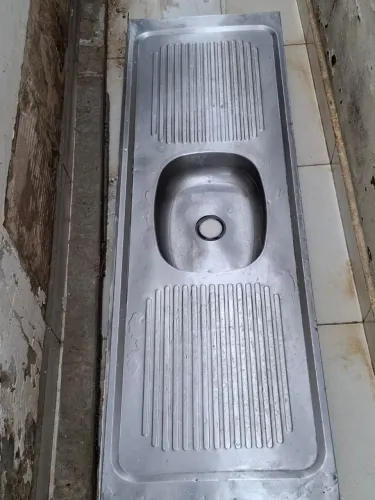 Pia Inox concretada 1,60x0,53